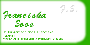 franciska soos business card